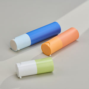 Forma redonda personalizada verde naranja azul Color giratorio como contenedor al por mayor <span class=keywords><strong>15ml</strong></span> 30ml 50ml botella sin aire esencia agua - Product Image 3