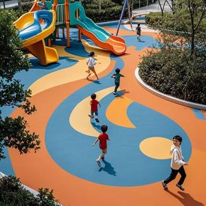 Nhựa màu hạt EPDM cao su ngoài trời theo dõi sàn hấp thụ sốc sinh thái thân thiện tính năng cho mẫu giáo bóng rổ - Product Image 1