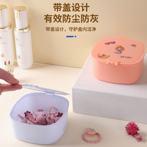 Desktop <b>Storage</b> <b>Box</b> Covered 500ml White And <b>Blue</b> Jewelry Organizer For Dorm Room Bedroom - Product Image 2