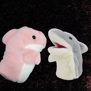 Marionnette de main en peluche Requin Animal Marin Mignon de <span class=keywords><strong>Dessin</strong></span> <span class=keywords><strong>Animé</strong></span>, Jouet Confort pour Enfants, Accessoire de Spectacle Amusant, Super Doux, Sac PP OPP - Product Image 3