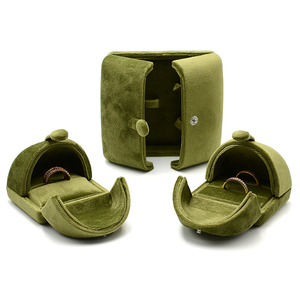 Wholesale Velvet <strong>Jewelry</strong> <strong>Box</strong> Luxury Custom Logo Gift Packaging for <strong>Jewelry</strong> Display - Product Image 2