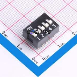 DS-05-K-T DIP Switch Through hole Component (THT) Switch Single Pole Single Throw 5 2.54mm 25mA - Product Image 1