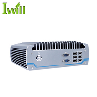 Iwill mini pc industriel box ordinateur double gigabit ethernet linux pc industriel sans ventilateur pour application industrielle