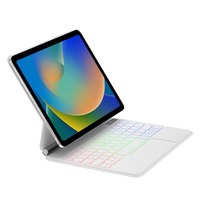 Casing Keyboard Ajaib dengan Touchpad untuk iPad Pro 11 M4 2024, Stand Magnetik Mengambang, Cover BT Backlit OEM Grosir