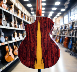 <span class=keywords><strong>ก</strong></span>ีตาร์โปร่งคุณภาพสูง หน้าไม้โคโคโบโลแท้ ฟิงเ<span class=keywords><strong>ก</strong></span>อร์บอร์ดไม้โรสวูด คอไม้มะฮอก<span class=keywords><strong>ก</strong></span>านี เคลือบเงา ระดับมืออาชีพ - Product Image 4