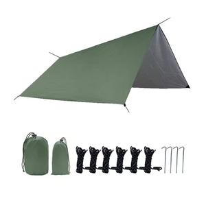 300*295CM ultraléger imperméable tente <span class=keywords><strong>extérieure</strong></span> plage auvent auvent hamac extérieur imperméable tissu pluie mouche auvent sans poteau - Product Image 3