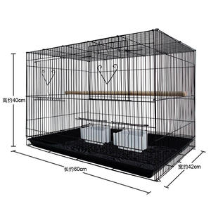 Luxe Grote Vierkante Vogelkooi Luxe Ijzeren Vogelhuisje Met Knoopsluiting Eenvoudig Te Gebruiken Vogelhuisjes In Plastic Bakpallets - Product Image 2