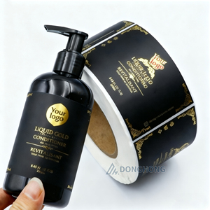 Étiquettes adhésives imperméables de haute qualité pour bouteilles de shampoing, impression personnalisée, rouleau d'autocollants - Product Image 1