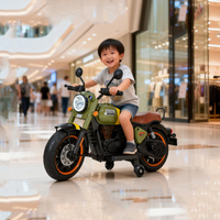Triciclo para Niños con Simulación de Tablero de Motocicleta, Freno de Pie, Música, Puerto USB