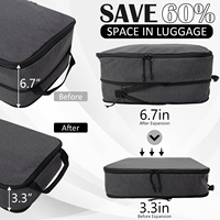Organiseur de voyage imperméable personnalisé avec logo OEM de qualité supérieure, ensemble de 2 cubes de compression