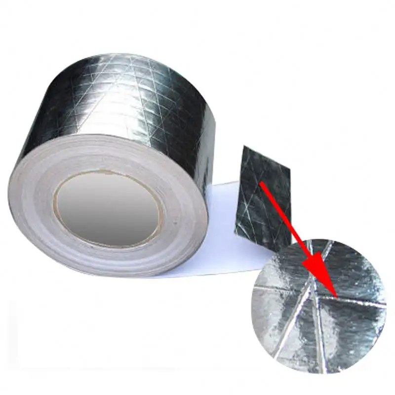 ガラス繊維アルミホイル粘着テープフォイルテープ耐火ガラス繊維布粘着テープ