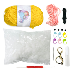 All-in-One DIY Rabbit Shape Keychain Crochet <b>Knitting</b> Kit <b>Set</b> Easy <b>for</b> <b>Beginners</b> with Durable Yarn - Product Image 3