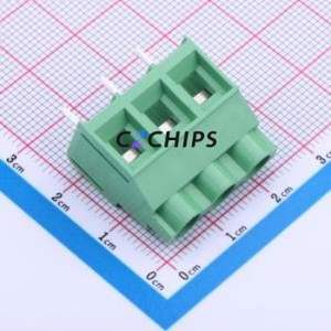 JL636-76203G01 Screw Terminal Block Through hole Component (THT),P=7.62mm Connector 1x3P 7.62mm Green Through Hole - Product Image 1