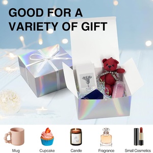 Caja de Regalo de Lujo Ecológica con Logotipo Personalizado, Papel Holográfico y Cintas - Product Image 5
