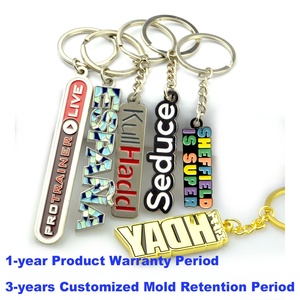 Porte-clés rigides en émail personnalisés avec logo, motifs abeille, barbier, crème glacée, cochon - Product Image 5