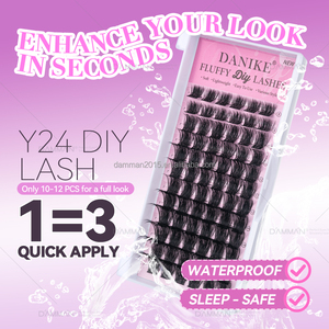 डैनाइके गर्म पिघले लश समूहों d कर्ल मिश्रण 8-16 मिमी छोटी ट्रे विस्पाई डिय पलकों को हाथ से बनाया गया fox mink व्यक्तिगत फ्फी पलक - Product Image 4