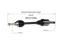 Eje de Transmisión CV Delantero Izquierdo Lado del Conductor NCV11046 OEM BB5Z-3B437-A BB5Z-3B437-D para Ford Explorer 3.5L V6 2011-2019