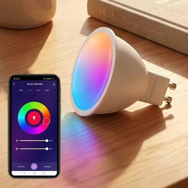 Tuya Smart RGB+CCT 5W Wireless LED Bulb Google Assistant Compatible Remote Control GU10/E27/GU5.3 Base Dimmable 3-Year Warranty