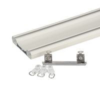 Rail de rideau double en aluminium invisible simple, facile à installer au plafond, couleur blanche, longueur 6m, deux rails, rail de rideau en aluminium