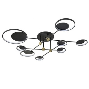 Lámparas Decorativas LED Modernas <span class=keywords><strong>de</strong></span> Color Negro y Dorado, Lámpara <span class=keywords><strong>de</strong></span> <span class=keywords><strong>Techo</strong></span> <span class=keywords><strong>de</strong></span> Lujo <span class=keywords><strong>para</strong></span> Sala <span class=keywords><strong>de</strong></span> Estar - Product Image 6