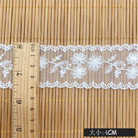 Dentelle de maille de soie de lait soluble dans l'eau brodée accessoires de vêtement jupe ourlet dentelle de maille
