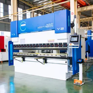 Wad loạt 110 100 tấn 3200 mét đầy đủ điện thủy lực CNC Báo Chí phanh tấm kim loại máy uốn với CE