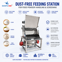 GAOFU Station d'alimentation sans poussière, déchargeuse hygiénique de poudre alimentaire, machine de criblage vibrant pour déchargement de sacs de farine