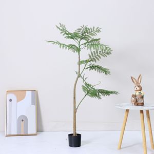 Plante artificielle en pot Jacaranda en plastique pour l'extérieur et l'intérieur, pour la décoration de jardin, décoration de la maison, plantes artificielles - Product Image 2