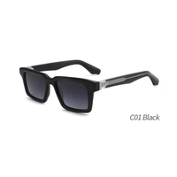 Lunettes de soleil de luxe 2026 pour femmes, design de créateur, protection UV400, logo personnalisé, faites à la main, monture carrée en acétate