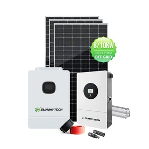 Thông minh 10KW Off Grid lai năng lượng mặt trời hệ thống năng lượng chia giai đoạn Off Grid hoàn chỉnh 110V 120V năng lượng mặt trời hệ thống bảng điều khiển Bộ dụng cụ cho ngôi nhà