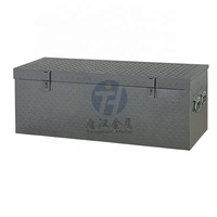 Boîte à Outils Utilitaire Portable en Acier Noir, Multi Fonction, Verrouillable, Diamant, pour Camionnette, 30/36/42 Pouces