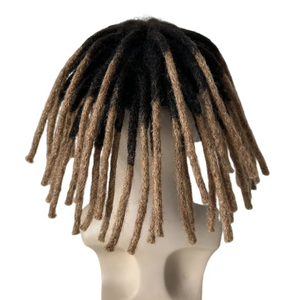 # Parrucca Toupee 1b27 Ombre Bicolore con Dreadlock, Unità Completa in Pizzo, Protesi Capillare, Patch Afro Intrecciata con Dreadlock da 6 Pollici per <span class=keywords><strong>Uomo</strong></span> - Product Image 4