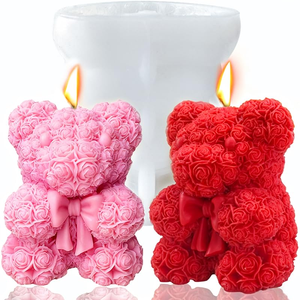 Molde de Silicona 3D Yaolan para Pastel de Mousse, Jabón, Adornos de Yeso, Velas Aromáticas - Forma de Oso Rosa, Apto para Lavavajillas, Logotipo Personalizado - Product Image 1