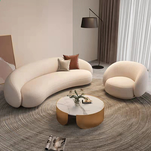 Muebles Foshan, <span class=keywords><strong>sofá</strong></span> seccional exuberante, nuevo diseño de calidad, <span class=keywords><strong>sofá</strong></span> moderno Modular para sala de estar, <span class=keywords><strong>sofá</strong></span> cómodo de tela redonda y curvada - Product Image 5