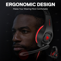 Casque de jeu filaire 3,5 mm, casque de jeu supra-auriculaire, écouteurs à réduction de bruit avec microphone, casque de jeu 7.1 Surround