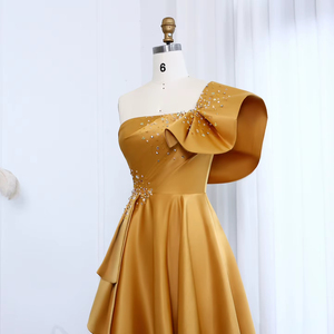 Vestido <span class=keywords><strong>de</strong></span> Fiesta y Boda Jancember LSZ592 Vintage <span class=keywords><strong>de</strong></span> Un Solo Hombro para <span class=keywords><strong>Mujer</strong></span>, Corte en A - Product Image 5