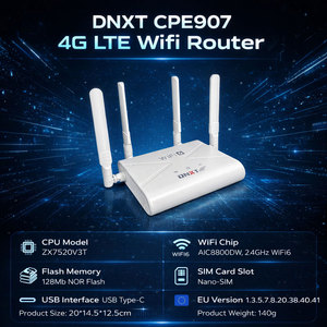Router WiFi 4G LTE DNXT, Router WiFi 6 de 2.4GHz LTE Cat4, Punto de Acceso WiFi, Router 4G con SIM, Antena Plegable, CPE 4G para Oficina - Product Image 2
