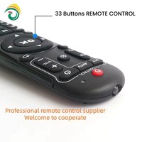 Control Remoto Inteligente IR de 33 Botones, Negro, de Plástico ABS, con Código Variable, para Android TV BOX, Producto Personalizable de Fábrica