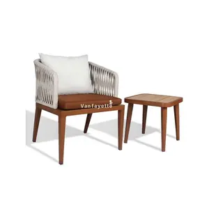 Mesa e cadeiras de teca para venda Móveis de pátio Cadeiras brancas para exterior Cadeiras de varanda