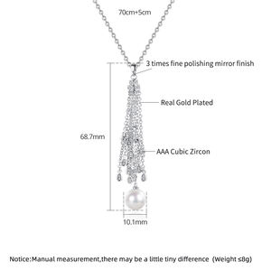 LUOTEEMI Nuove Donne di Stili Collares Collier Accessori Di Moda Elegante <span class=keywords><strong>Perle</strong></span> Lunga Collana Della Nappa - Product Image 2