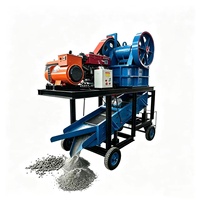 Concasseur à mâchoires PE 150x250, capacité 1-4t/h, alimentation 130mm, concasseur mobile pour site de traitement de minerai minier