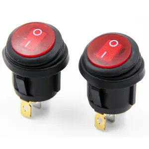 Popular alta qualidade KCD1 interruptor rocker 23mm 2pin 2 posições vermelho preto azul redondo interruptor rocker