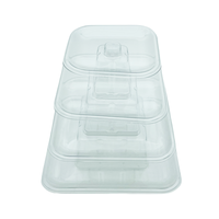 Support de présentation en plastique PET jetable à 9 niveaux pour macarons, sandwichs, chewing-gum, fête, assemblé en couches