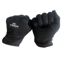 Gants en microfibre pour l'évaluation de l'étiquette haut de gamme, en polyéthylène RL, à revers droit
