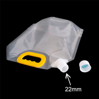 Sachet plastique clair 10 litres, nouvelle collection, personnalisé, de haute qualité, pochette pour boissons liquide froides, transport avec bec