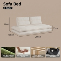 Sofá Cama Modular de Terciopelo con Diseño de Copos de Nieve, Moderno y Acogedor, de 200 cm y 2 Plazas, para Sala de Estar o Apartamento