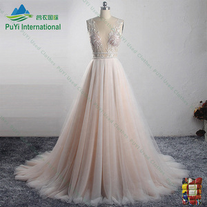 Abito da sposa estivo in chiffon bianco, abiti usati in balle, abiti da donna di seconda mano - Product Image 5