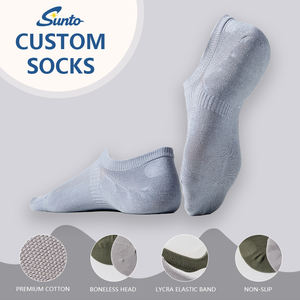 थोक कस्टम लोगो मोजे कस्टम कॉटन नो शो स्मॉक कस्टमाइज्ड डिजाइनर स्पोर्ट्स मोजे - Product Image 2
