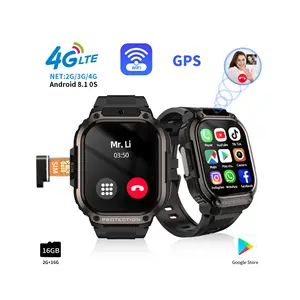 HD 2.13 Inch Cảm Ứng Amoled Màn Hình Kép Máy Ảnh Thông Minh Đồng Hồ Video Cuộc Gọi Lbs 4G GPS Wifi Vị Trí Dm63 Thông Minh Đồng Hồ