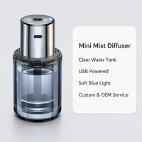 Diffuseur d'arômes mini FTQS, humidificateur portable, diffuseur USB pour voiture, tête en métal, réservoir, pulvérisation de brume LED, OEM, étiquette privée, cadeau